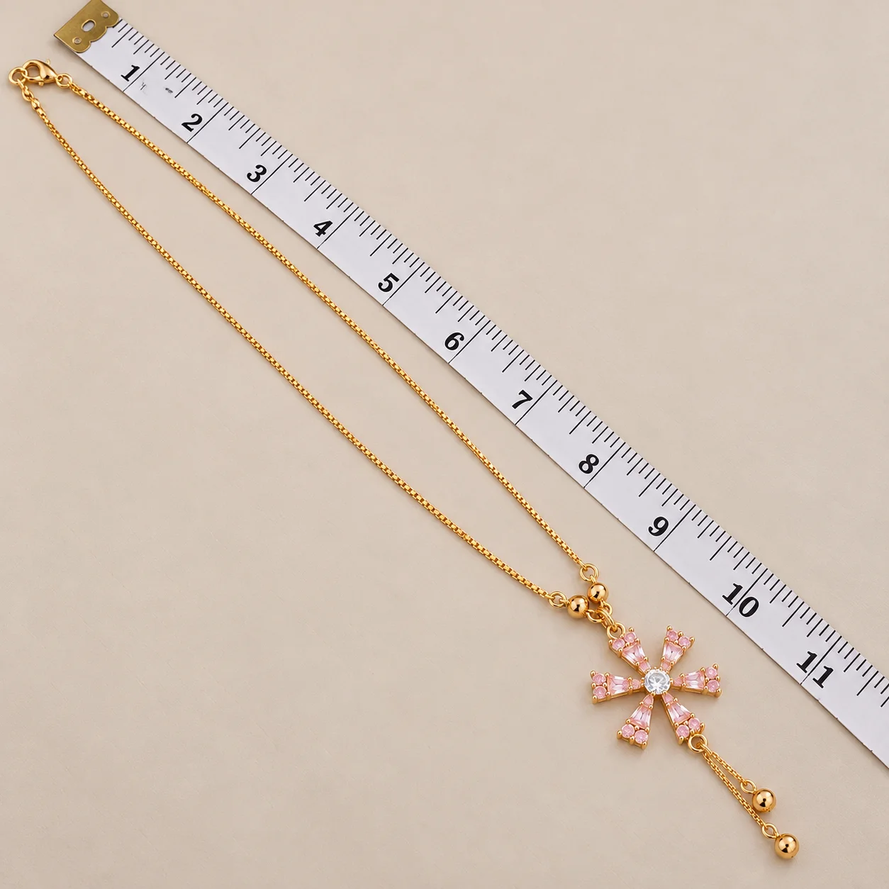 Sinorah Women's Pink Stone Floral Star Pendant Necklace - view 5
