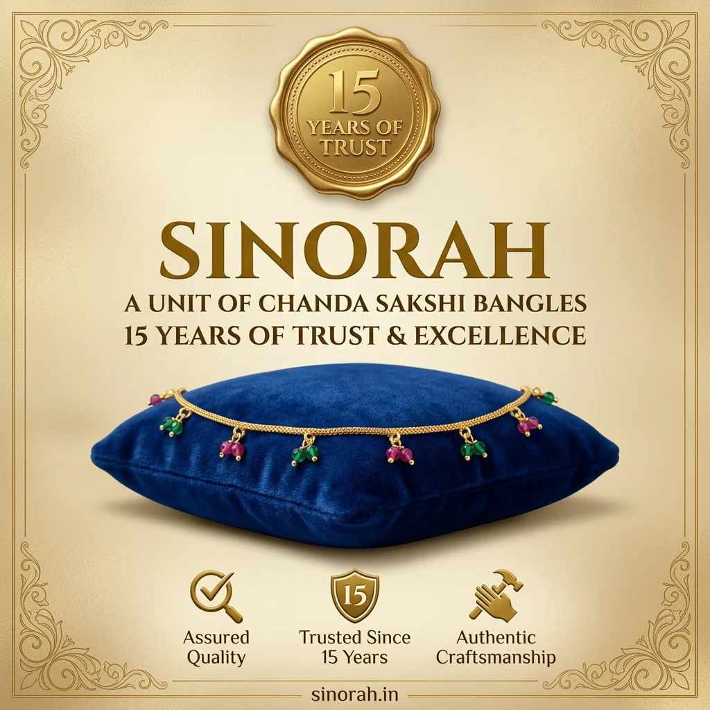 Sinorah Real Gold-Look Anti-Tarnish Ruby & Emerald Drop Chain Bracelet for Women - view 7